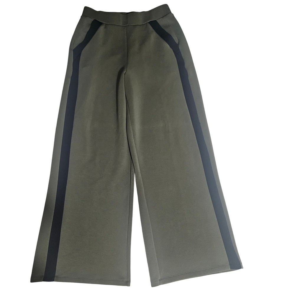 Spanx AirEssentials Wide Leg Pants Olive Green Size Large L Cropped Lounge